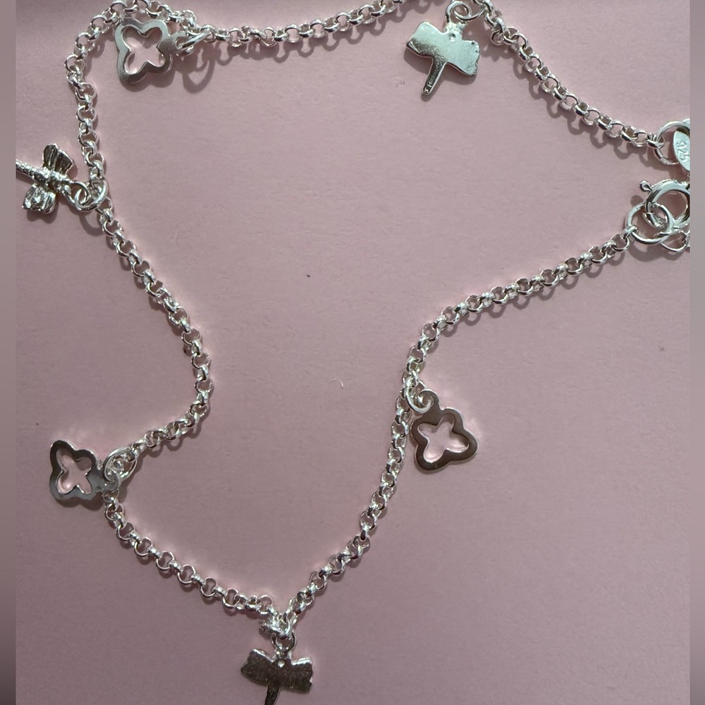 Dragon fly Charm anklet 10" - Picture 1 of 3